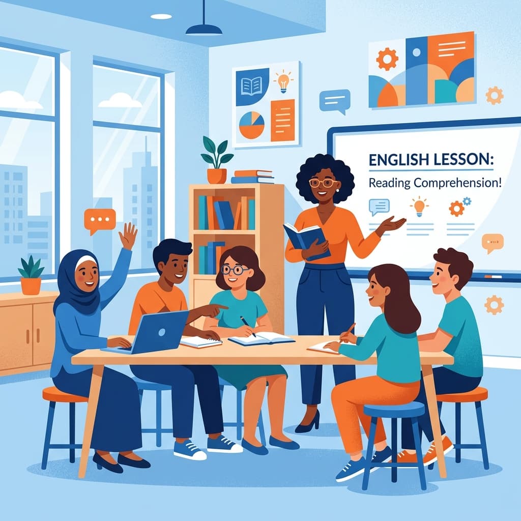 Students learning in class