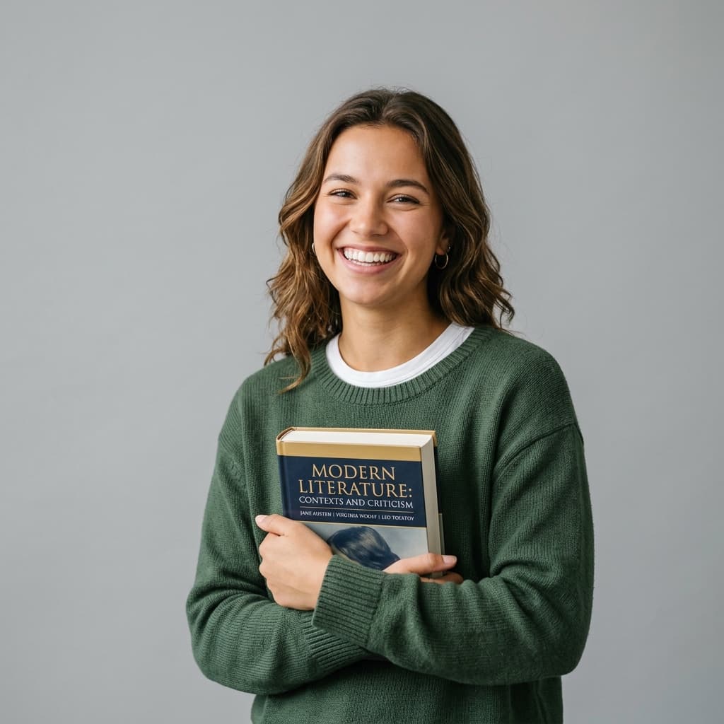 Student holding book