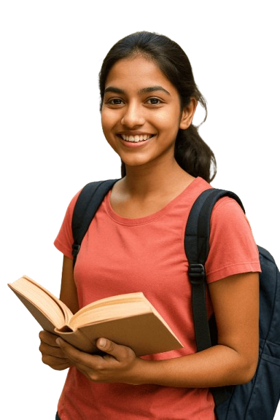 Confident student with laptop